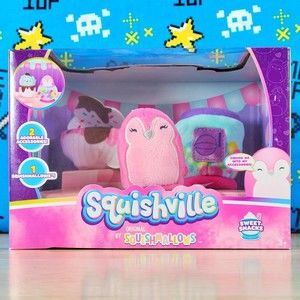 Squishmallow Squishville Penguin Sweet Snacks Set 2.5" UltraSoft Stuffed Plush